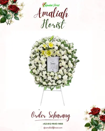 Krans Bunga Duka Cita di Gading Kasri